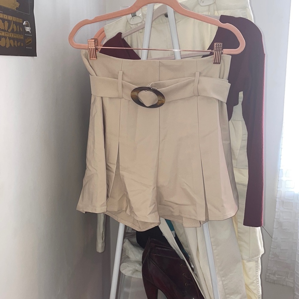 Belted shorts
